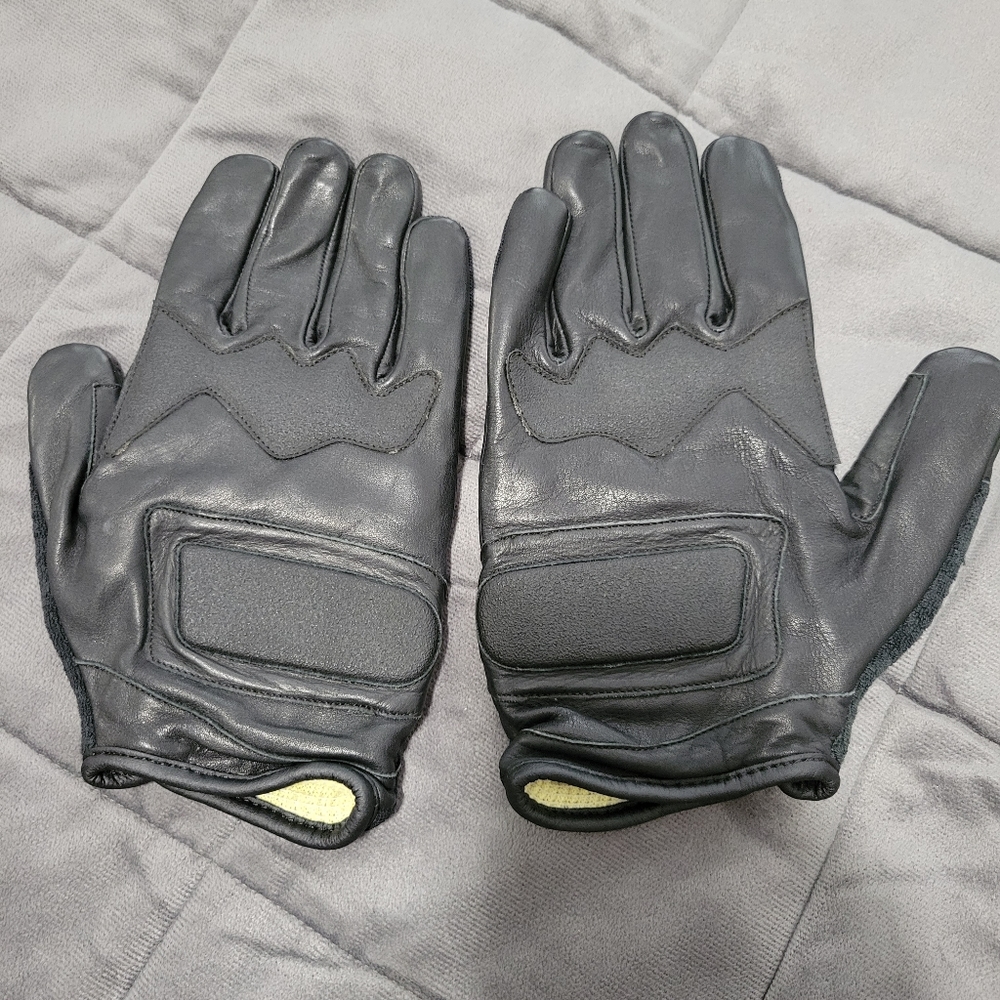 Mens Black Motorcycle Gloves
